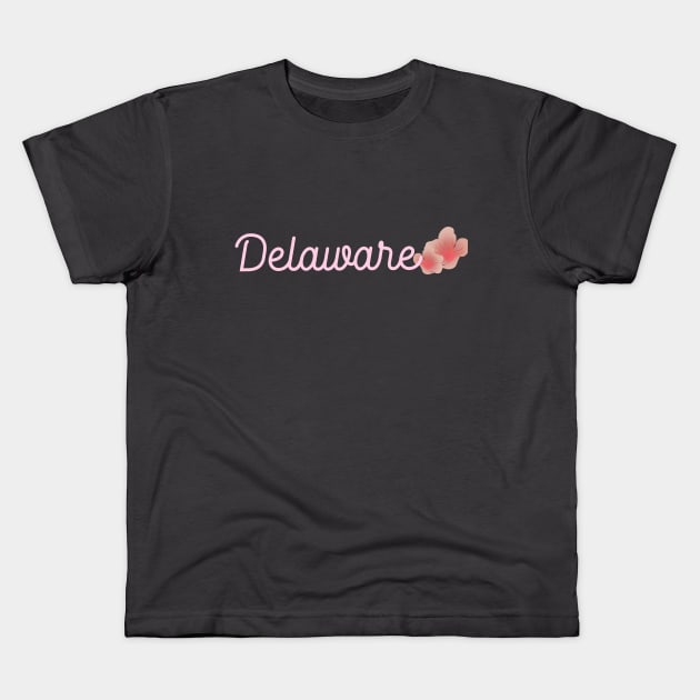 Delaware peach blossom Kids T-Shirt by novabee